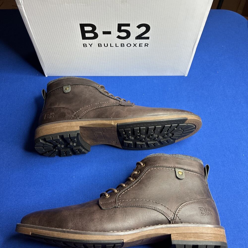 B52 By Bullboxer Men's Bennington Lace Up Casual Boot Brown Size 12 With Box